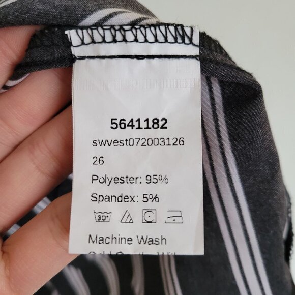 Shein Double V Neck Striped Strappy Spaghetti Sleeveless Blouse Cami Tank Top M - Picture 11 of 14